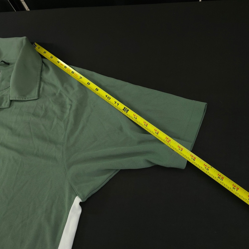 Zero Restriction Tour Series Golf Polo Shirt Mens Medium Green Solid Performance - Picture 5 of 9